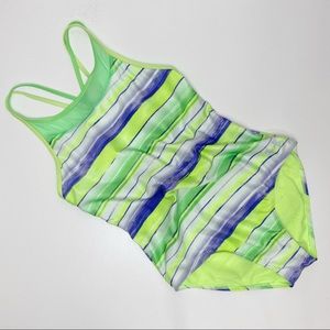 Girls Under Armour Lime Green Swimsuit Size 14